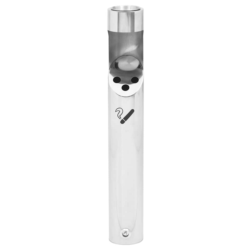 Ashtray | Silver | Stainless Steel | Compact | Wall Mount | Modern