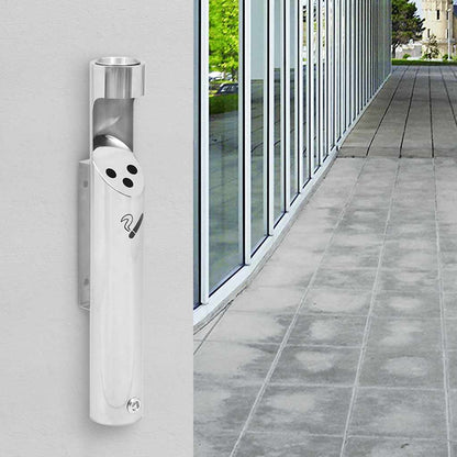 Ashtray | Silver | Stainless Steel | Compact | Wall Mount | Modern