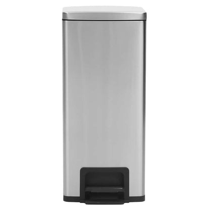 Dustbin with Pedal Anti-fingerprint 30L Silver Stainless Steel