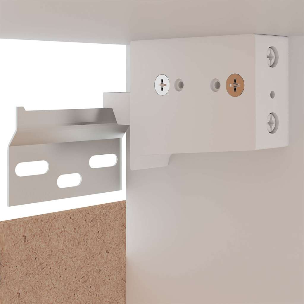 4 Piece Kitchen Cabinet Set "Lyon" White Engineered Wood