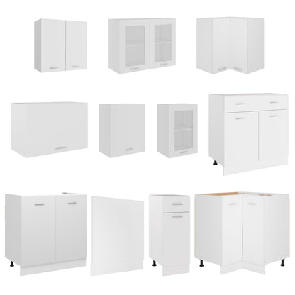 3067664 vidaXL 11 Piece Kitchen Cabinet Set Lyon" White Engineered Wood (801268+801260+802537+802505+802513+802529+801236+802489+801204+802562+801196)