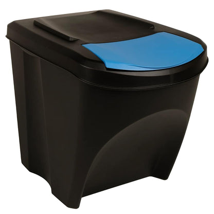 Stackable Dustbins 3 pcs Anthracite 75 L