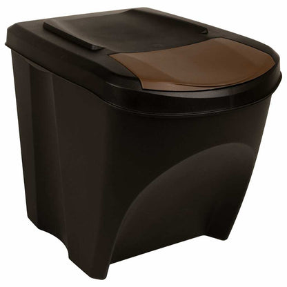 Stackable Dustbins 4 pcs Anthracite 100 L