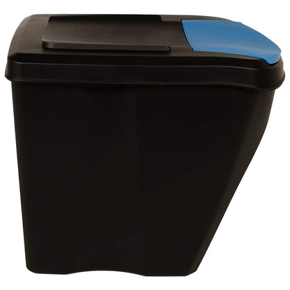 Stackable Dustbins 4 pcs Anthracite 100 L