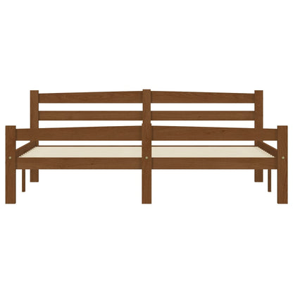 Bed Frame | Honey Brown | Solid Pine Wood, Plywood | Double Size