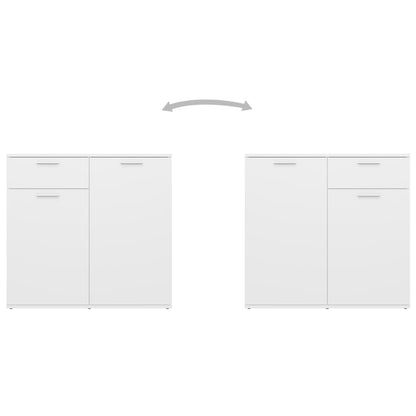 Sideboard White 80x36x75 cm Engineered Wood
