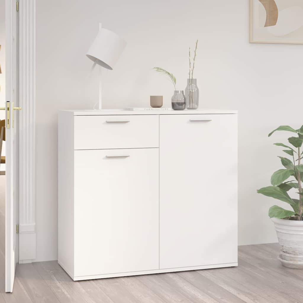 805770 vidaXL Sideboard White 80x36x75 cm Engineered Wood