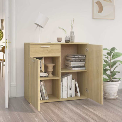 805773 vidaXL Sideboard Sonoma Oak 80x36x75 cm Engineered Wood