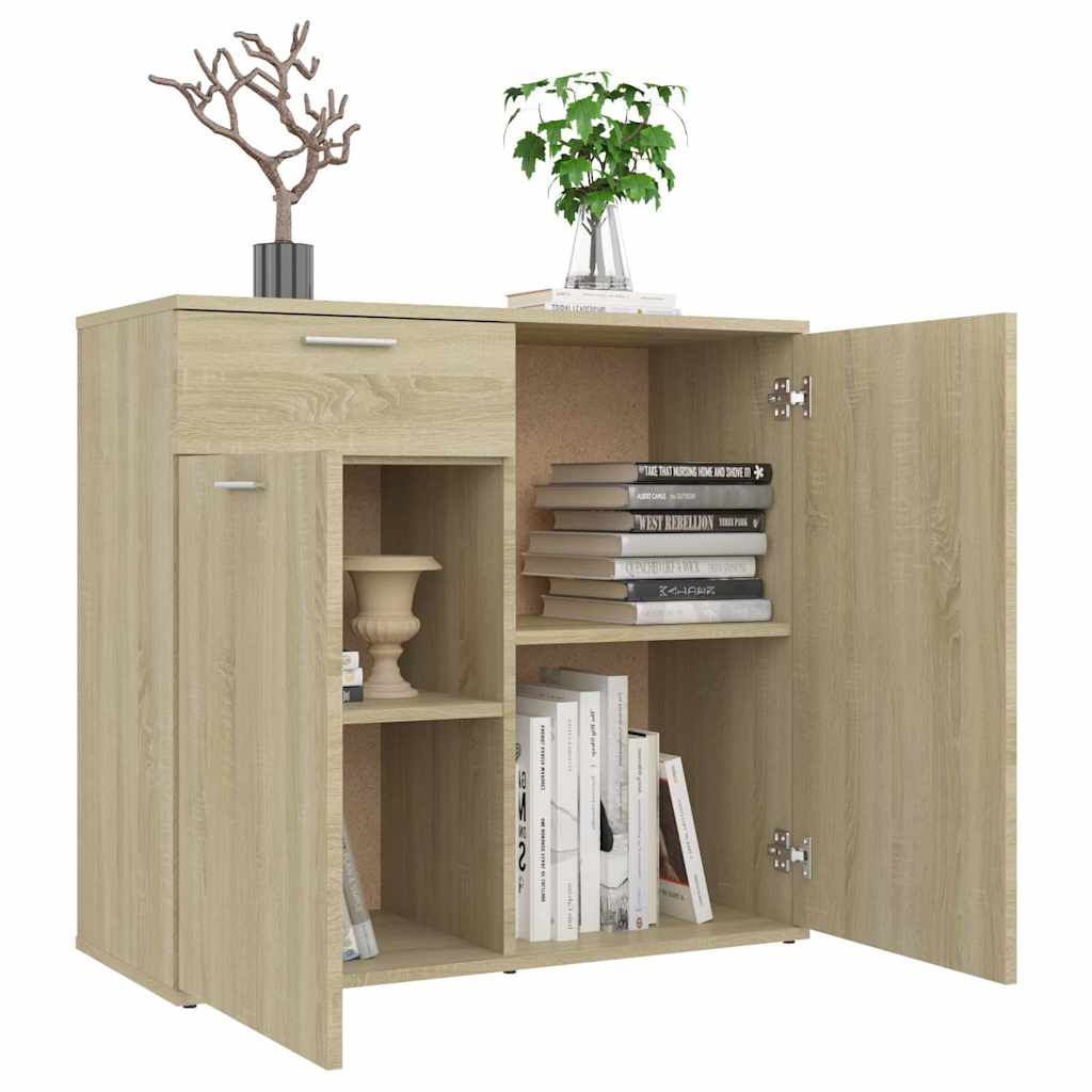 805773 vidaXL Sideboard Sonoma Oak 80x36x75 cm Engineered Wood