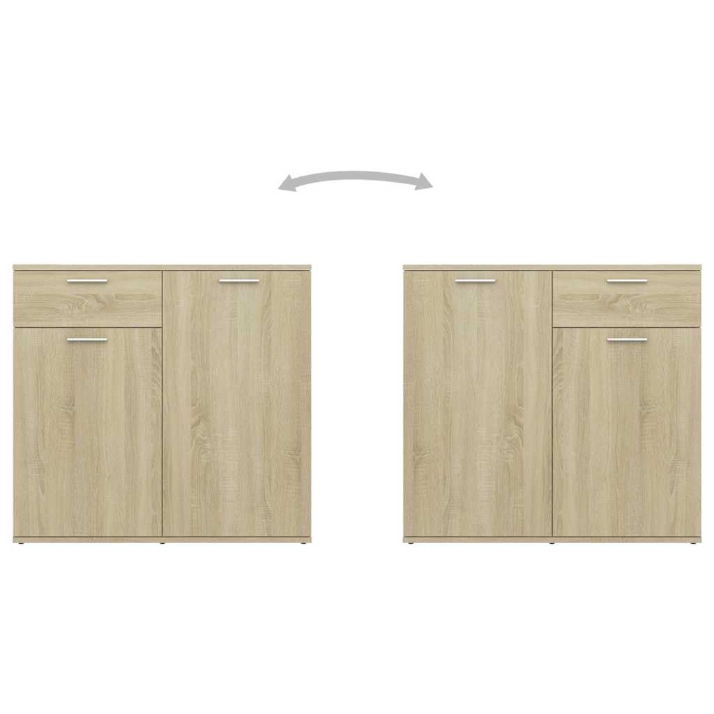 805773 vidaXL Sideboard Sonoma Oak 80x36x75 cm Engineered Wood