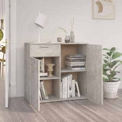 Sideboard Concrete Grey 80x36x75 cm Engineered Wood