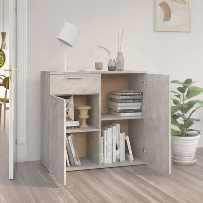 805774 vidaXL Sideboard Concrete Grey 80x36x75 cm Engineered Wood