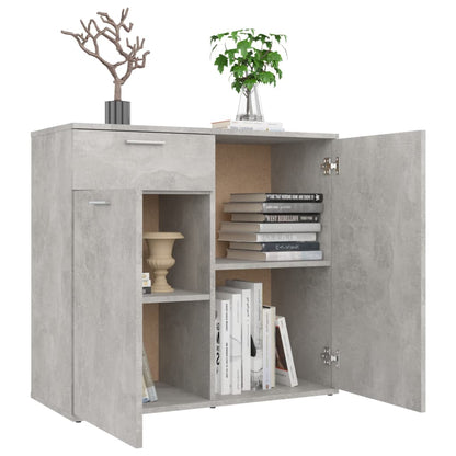 Sideboard Concrete Grey 80x36x75 cm Engineered Wood