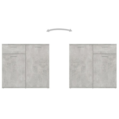 Sideboard Concrete Grey 80x36x75 cm Engineered Wood