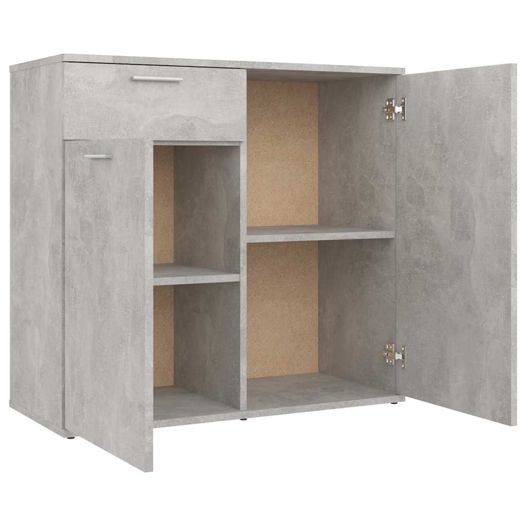 805774 vidaXL Sideboard Concrete Grey 80x36x75 cm Engineered Wood