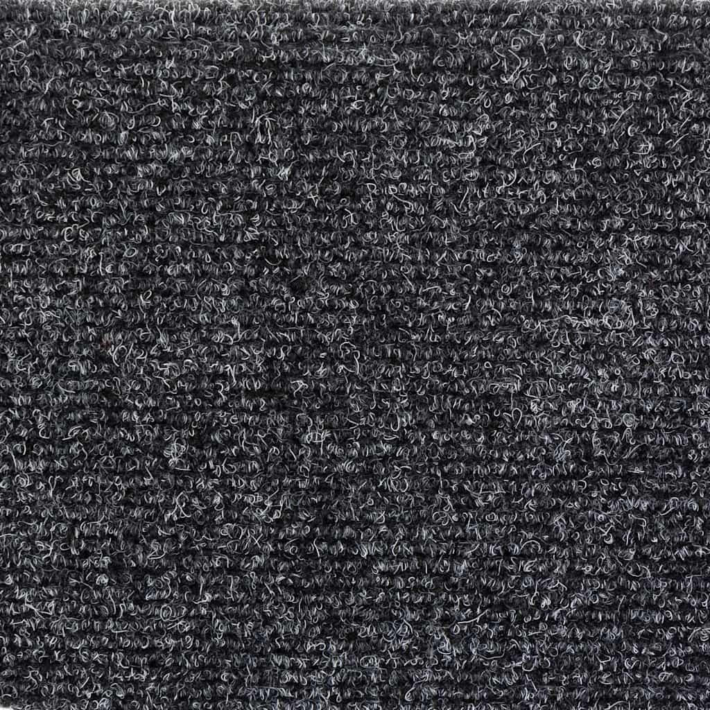 Stair Mats Self-adhesive 10 pcs 56x17x3 cm Dark Grey Half Round