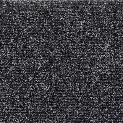 Stair Mats Self-adhesive 10 pcs 56x17x3 cm Dark Grey Half Round