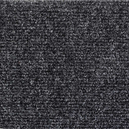 Stair Mats Self-adhesive 10 pcs 56x17x3 cm Dark Grey Half Round