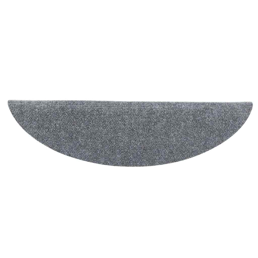 Self-adhesive Stair Mats 10 pcs Light Grey 56x17x cm Needle Punch