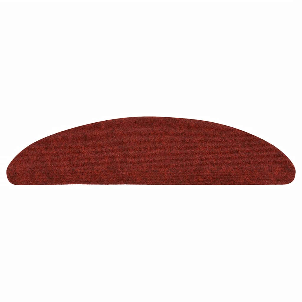 Stair Mats Self-adhesive 10 pcs 56x17x3 cm Bordeaux Red Half Round