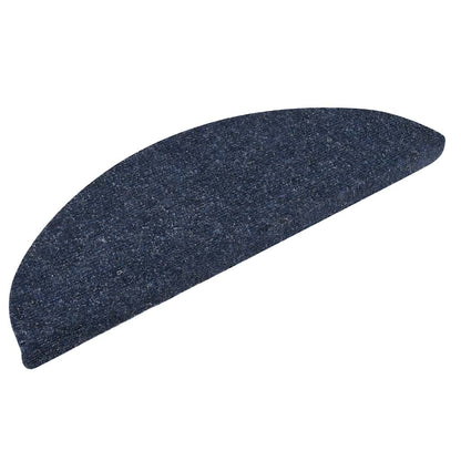 Stair Mats Self-adhesive 10 pcs 56x17x3 cm Blue Half Round