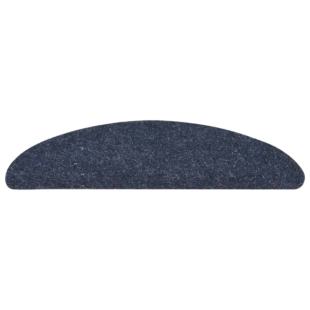 Stair Mats Self-adhesive 10 pcs 56x17x3 cm Blue Half Round