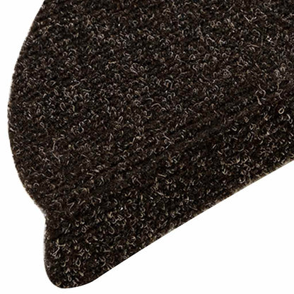 Stair Mats Self-adhesive 5 pcs 56x17x3 cm Dark Brown Half Round