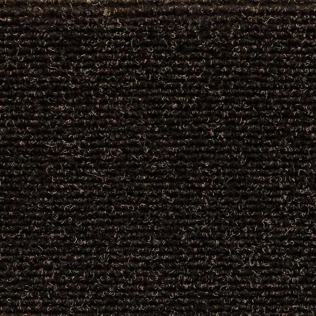 Stair Mats Self-adhesive 5 pcs 56x17x3 cm Dark Brown Half Round