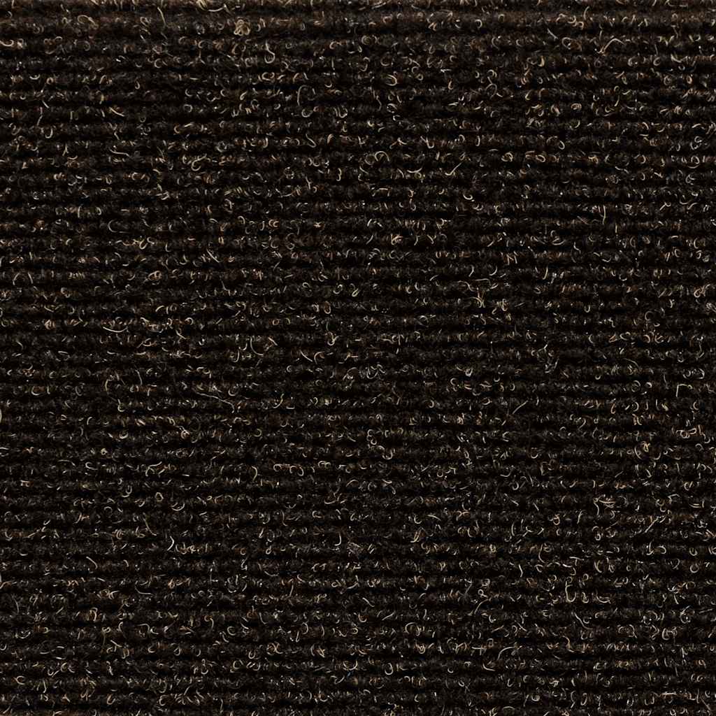 Stair Mats Self-adhesive 10 pcs 56x17x3 cm Dark Brown Half Round