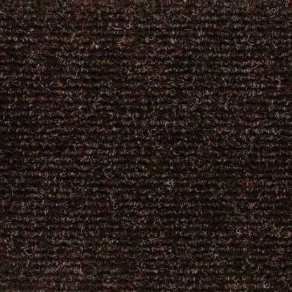 Stair Mats Self-adhesive 10 pcs 56x17x3 cm Brown Half Round