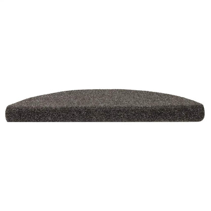 Stair Mats Self-adhesive 5 pcs 56x17x3 cm Anthracite Half Round