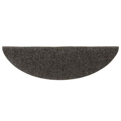 Stair Mats Self-adhesive 5 pcs 56x17x3 cm Anthracite Half Round