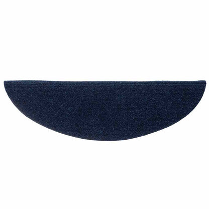Stair Mats Self-adhesive 5 pcs 56x17x3 cm Navy Half Round