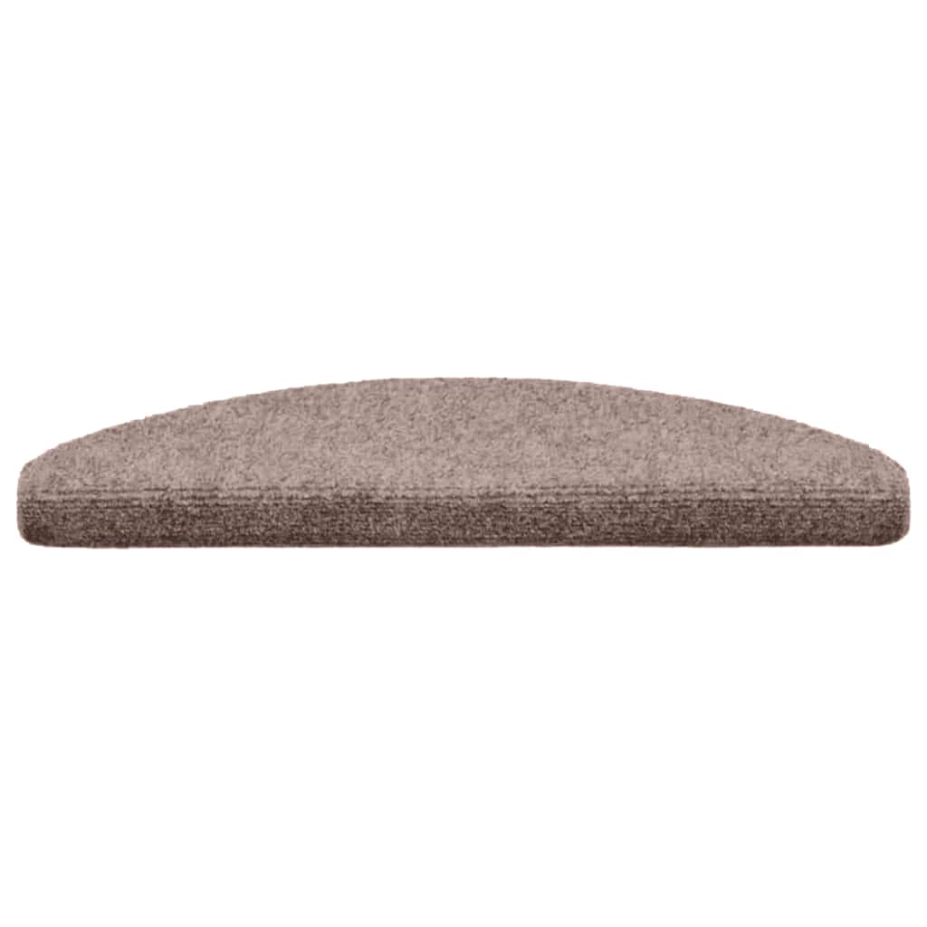 Stair Mats Self-adhesive 5 pcs 65x21x4 cm Light Brown Half Round Large