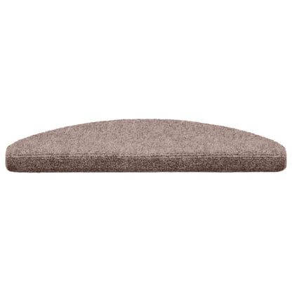 Stair Mats Self-adhesive 5 pcs 65x21x4 cm Light Brown Half Round Large
