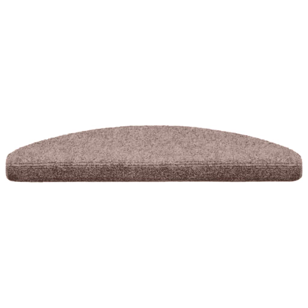 Stair Mats Self-adhesive 10 pcs 65x21x4 cm Light Brown Half Round Large