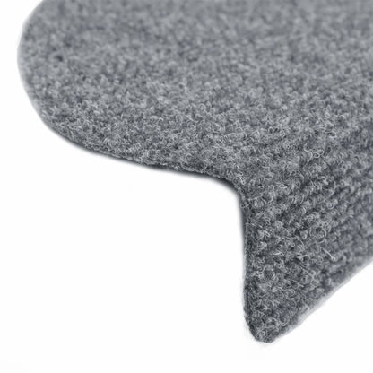 Stair Mats Self-adhesive 5 pcs 65x21x4 cm Light Grey Half Round Large