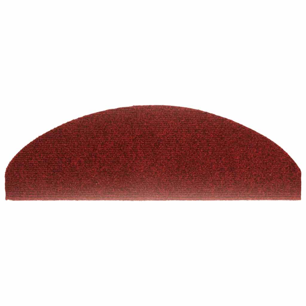 Stair Mats Self-adhesive 5 pcs 65x21x4 cm Bordeaux Red Half Round Large