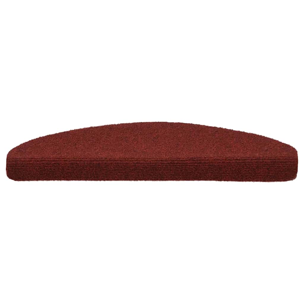 Stair Mats Self-adhesive 10 pcs 65x21x4 cm Bordeaux Red Half Round Large