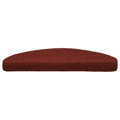 Stair Mats Self-adhesive 10 pcs 65x21x4 cm Bordeaux Red Half Round Large