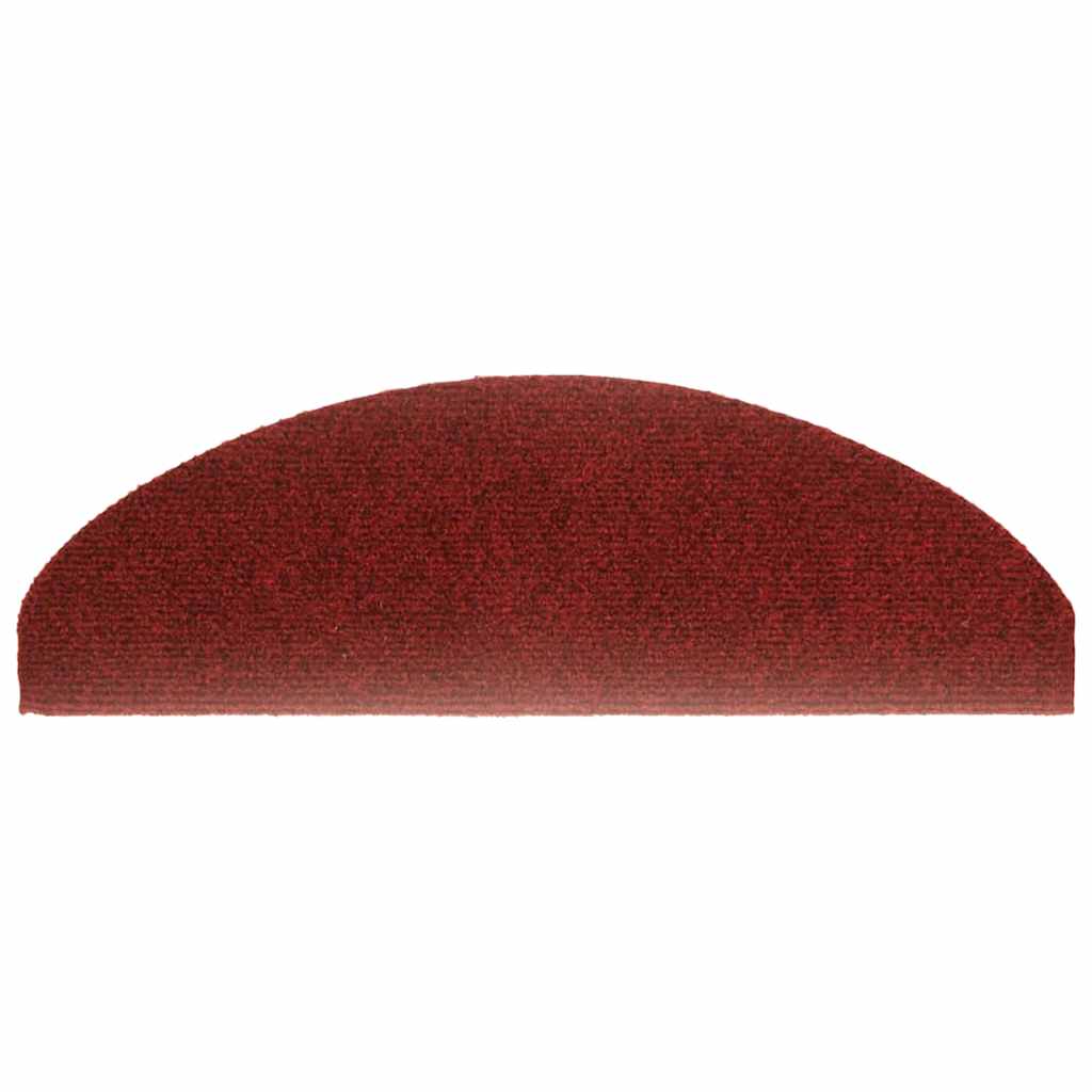 Stair Mats Self-adhesive 10 pcs 65x21x4 cm Bordeaux Red Half Round Large