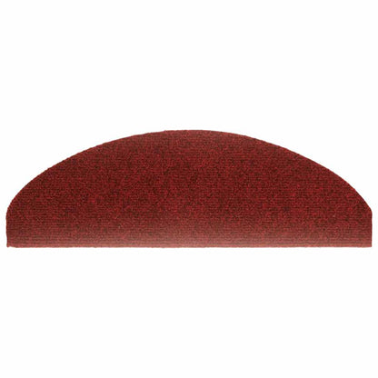 Stair Mats Self-adhesive 10 pcs 65x21x4 cm Bordeaux Red Half Round Large