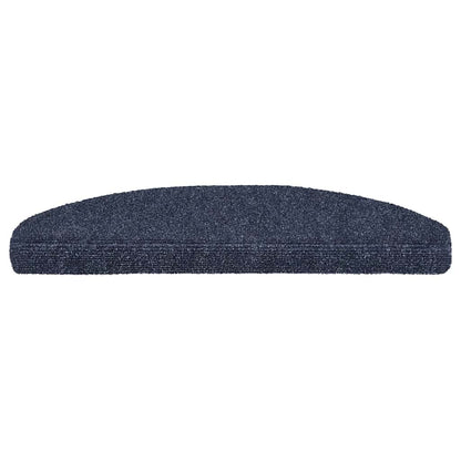 Stair Mats Self-adhesive 10 pcs 65x21x4 cm Blue Half Round Large