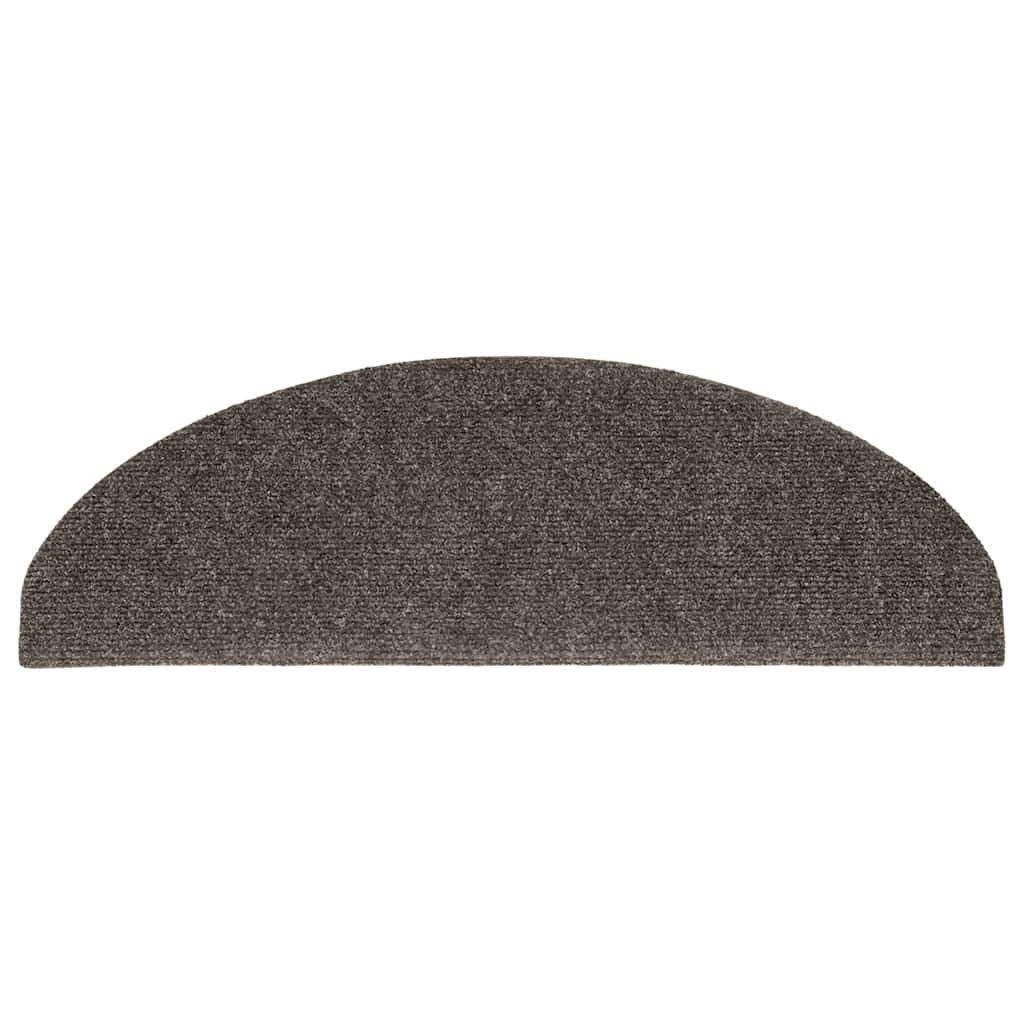 Stair Mats Self-adhesive 5 pcs 65x21x4 cm Anthracite Half Round Large