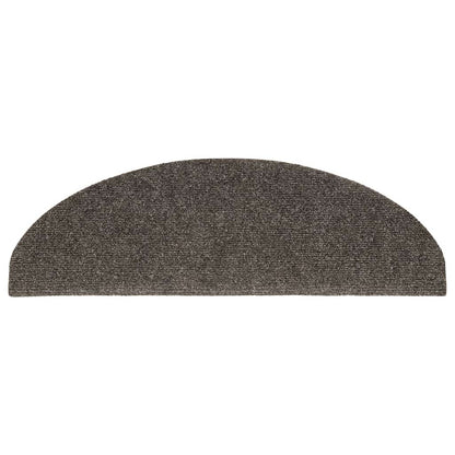 Stair Mats Self-adhesive 5 pcs 65x21x4 cm Anthracite Half Round Large