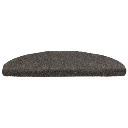 Stair Mats Self-adhesive 10 pcs 65x21x4 cm Anthracite Half Round Large