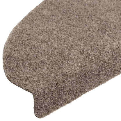 Stair Mats Self-adhesive 10 pcs 65x21x4 cm Beige Half Round Large