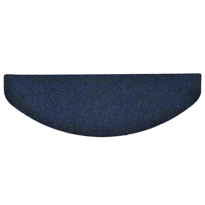 Stair Mats Self-adhesive 10 pcs 65x21x4 cm Navy Half Round Large