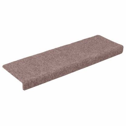Stair Mats Self-adhesive 5 pcs 65x21x4 cm Light Brown Rectangular Edge