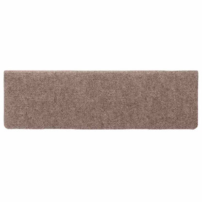 Stair Mats Self-adhesive 5 pcs 65x21x4 cm Light Brown Rectangular Edge